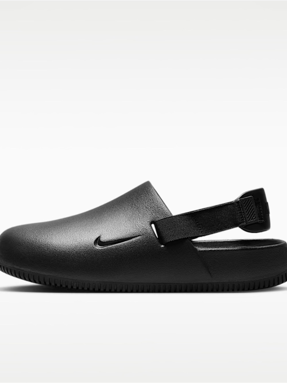 Nike Black Slip-On Clog with Heel Strap